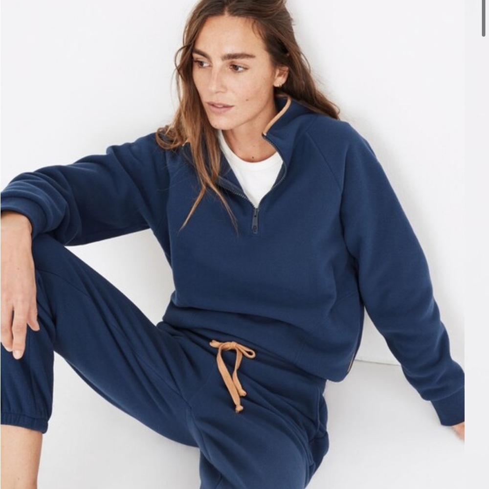 Madewell MWL Betterfleece Half-Zip Sweatshirt Fleece Size M . Style MC274